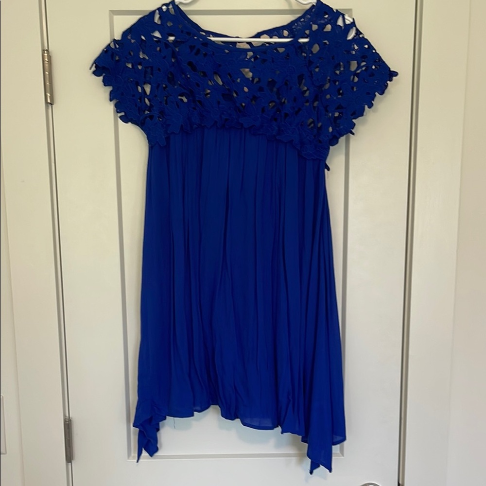 Vintage Crochet Overlay Dress